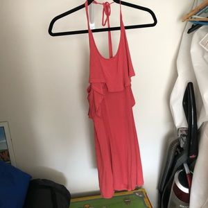 Orange halter dress
